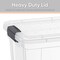 Superio Clear Storage Box with Lid, Plastic Container Bins for Organizing, Stackable Crates, BPA Free, Non Toxic, Odor Free, Organizers for Home, Office, School, and Dorm